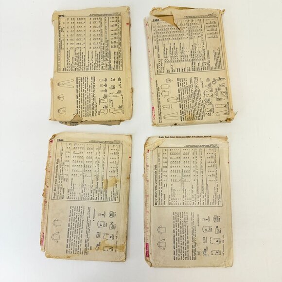 Simplicity Vintage Lot of 4 Sewing‎ Patterns 2393 5506 4964 - Picture 6 of 6